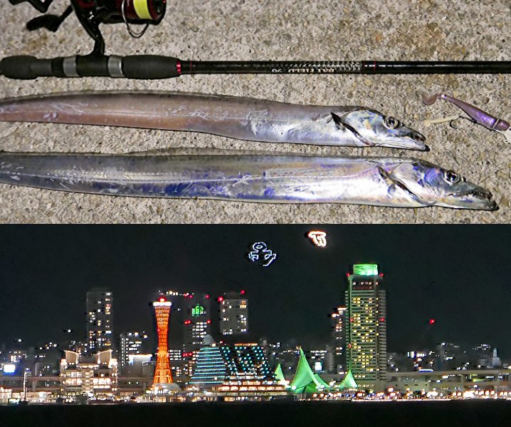 2019年10月上旬和田防へタチウオルアー釣行|夕マズメの時合もない中で2匹の釣果を得た釣り方とは