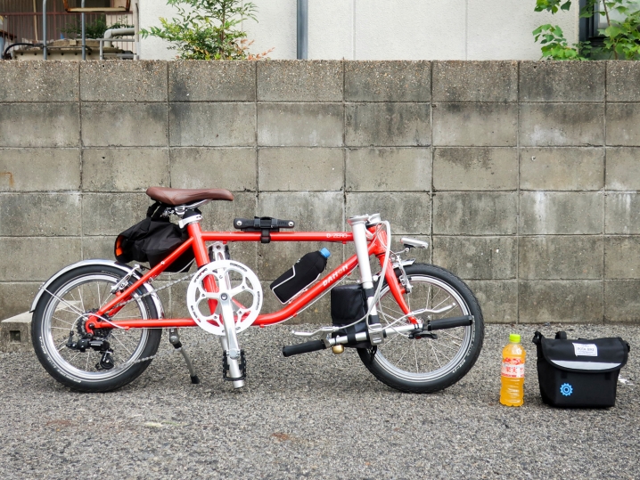 武庫川近くのコインパーキングから折り畳み自転車で武庫川へ