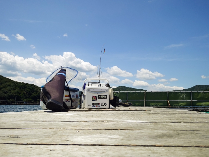 当日の海上釣り堀「傳八屋」の状況